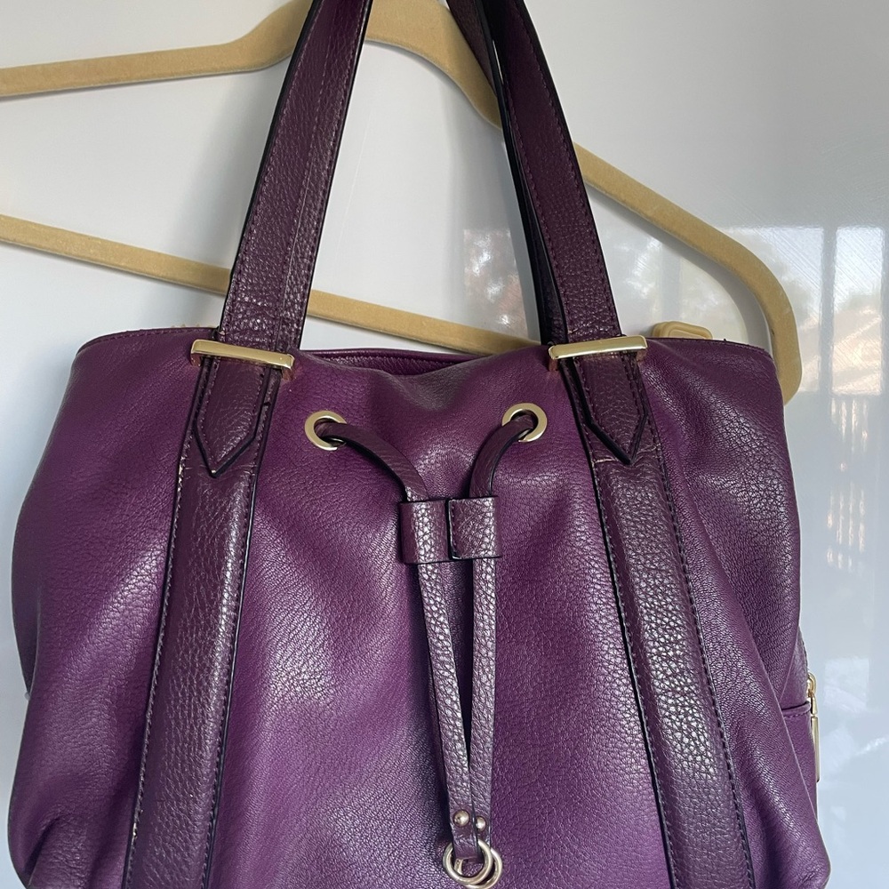 Charming Charlie handbag purse Plum Satchel Bag